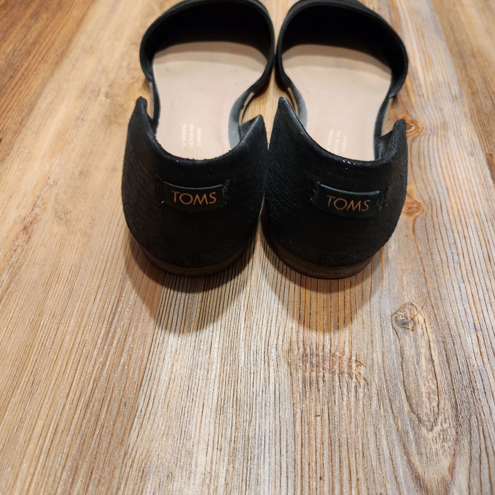 Toms Dorsay Black Women's Flats - Picture 3 of 6
